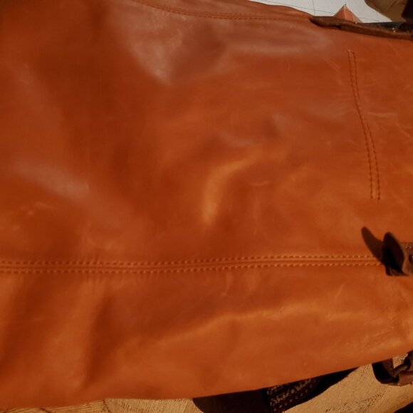 The Sak Leather Tote with Boho Fabric strap - Picture 4 of 12